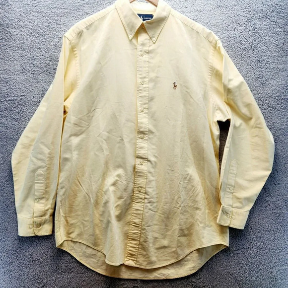 Ralph Lauren Other - Ralph Lauren Polo Yarmouth Mens Button Up Long Sleeve Yellow Oxford Shirt 16